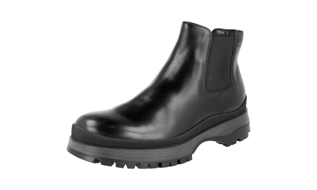 LUXURY PRADA BRIXXEN HALF BOOTS BOOTIES SHOES 4T3034 BLACK US 11