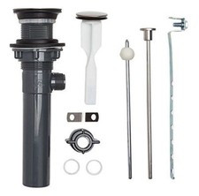 PF WaterWorks PF0324-BN-GR-NO Clogfree Universal Pop-Up Drain Assembly - Easy