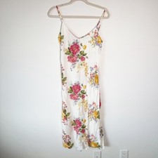 Reformation Emerick White Pink Floral Midi Slip Dress Size 4