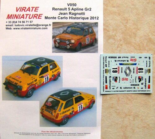 DECALS 1/43 REF 0331 Renault Clio Maxi Kit Car Azeredo Rallye Portugal