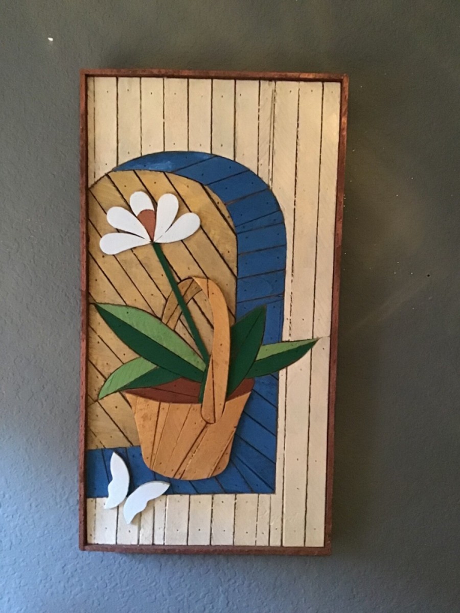 Theodore Degroot Lath Art-Flowers-Excellent-Signed | eBay