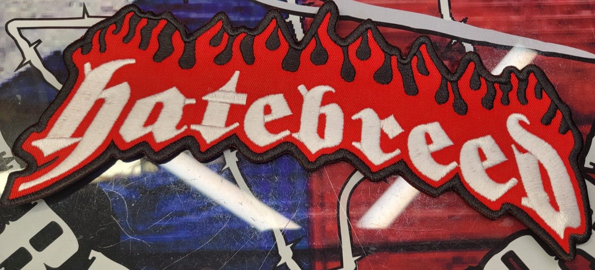 LARGE EMBROIDERED HATEBREED LOGO METALCORE BAND PATCH (Please Read