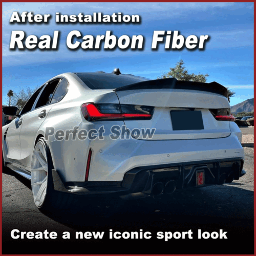 Alerón trasero de carbono alerón borde de demolición labio se adapta a BMW G20 320i M340i G80 M3 - Imagen 2 de 12