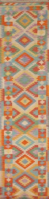 Reversible Kilim Kelim 16' Long Runner Rug Handwoven Tribal Hallway Carpets 3x16