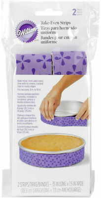 Wilton 2 Piece Bake-Even Strip Set - 35 Inches Long x 1 ½ Inches Wide- NEW
