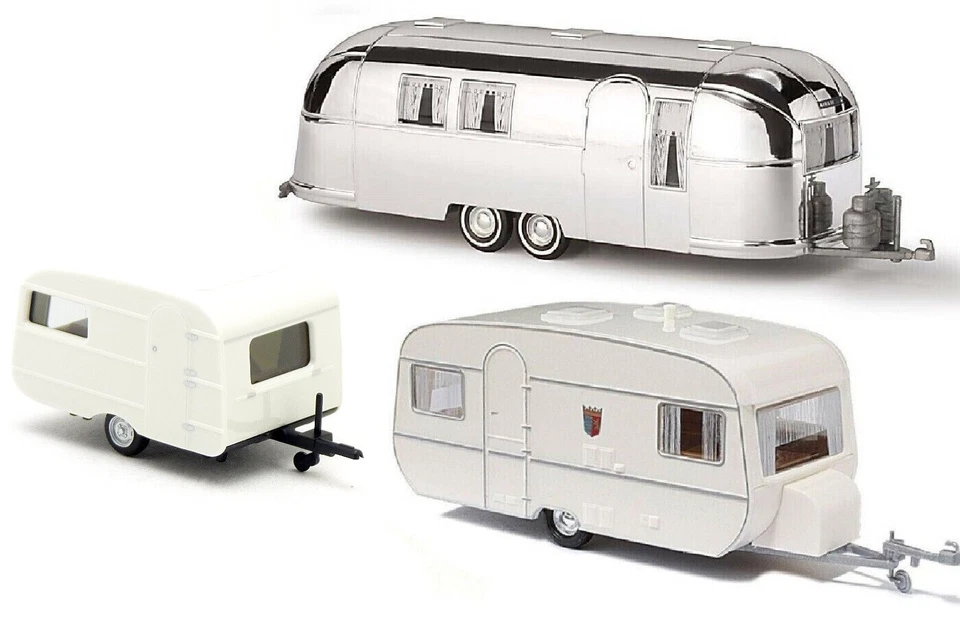 Brekina Busch - Wohnwagen zur Auswahl - Caravan Camping PKW Anhänger 1:87 H0
