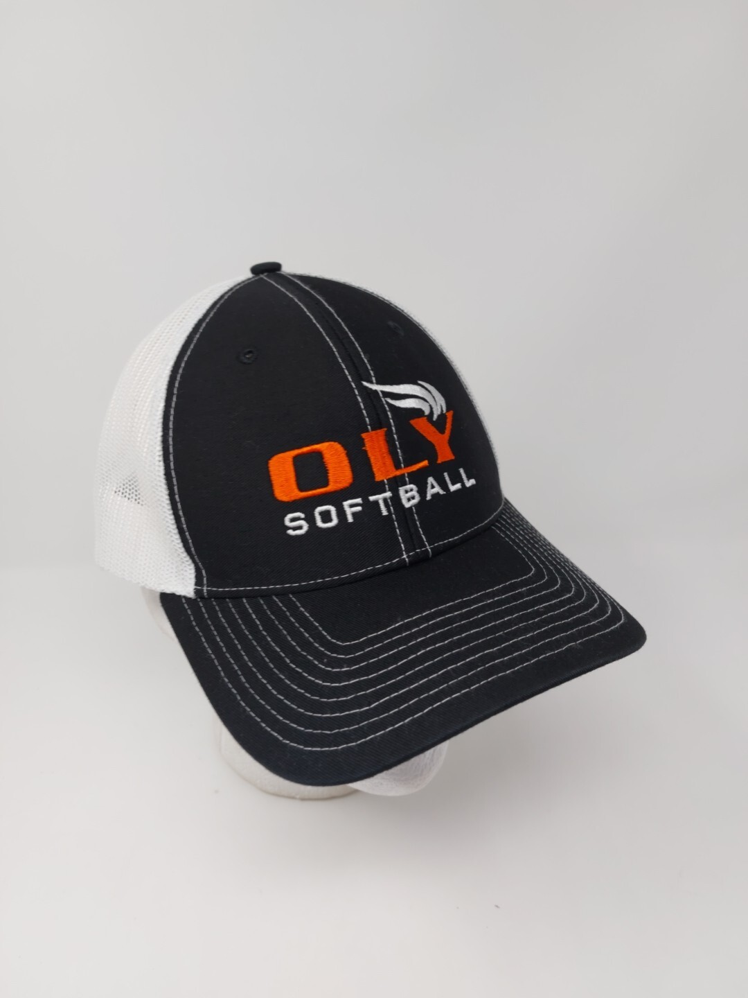OLY Softball Snapback Hat Mesh Back Cap - image 3