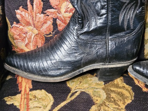 Vintage Justin Iguana Echsenhaut Westernstiefel in Schwarz L 4705 Damen US 6B - Bild 10 von 22