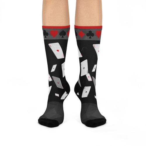 Casino Socken! Unisex 1 Größe dehnbar leicht Gin Rummy Karten Wetten SPASS! - Bild 2 von 7