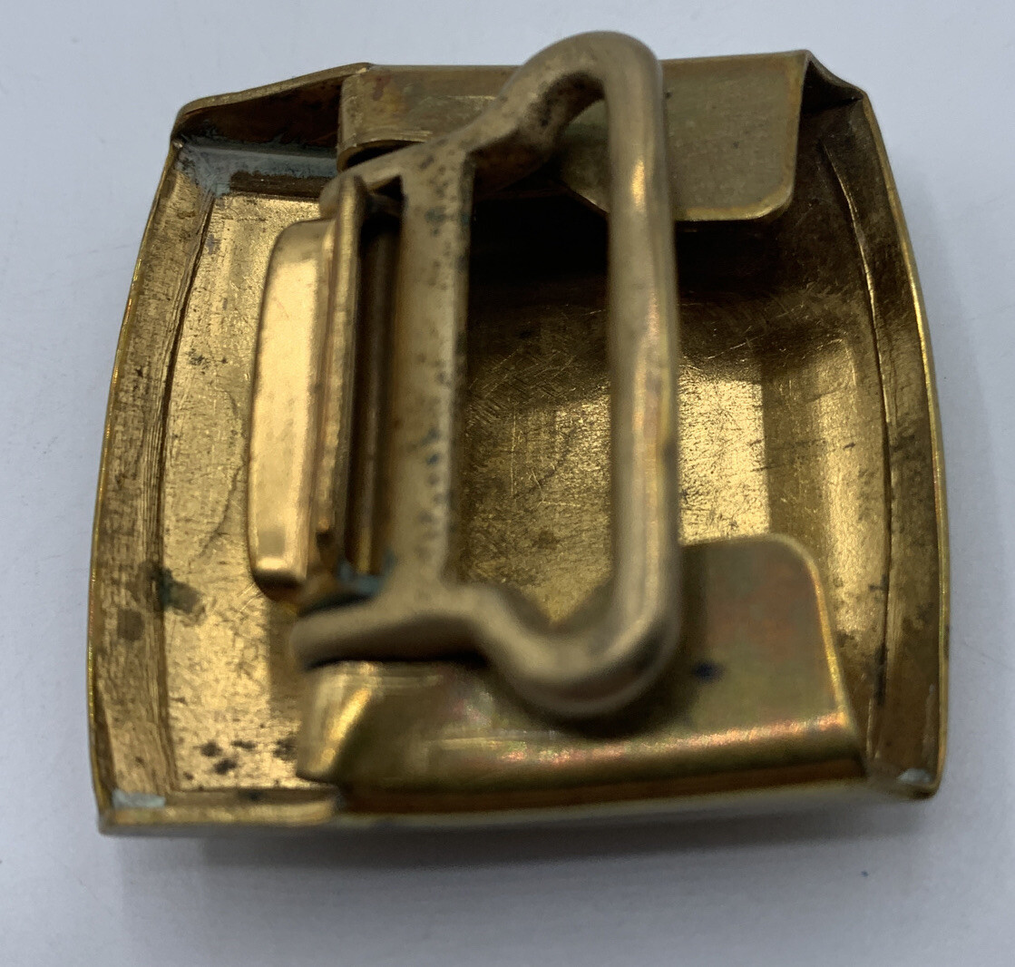 Vintage Gulf Oil Brass Belt Buckle Gas Station - image 3