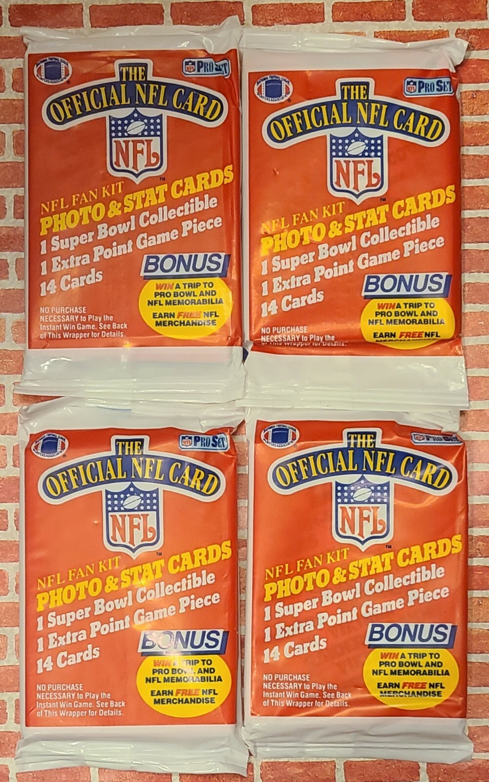 🔥🔥🔥 1989 Pro Set Football Cards Lot of 4 Wax Pack's Many Notable Rookie