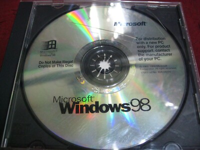 Microsoft Windows 98 Disc only | eBay