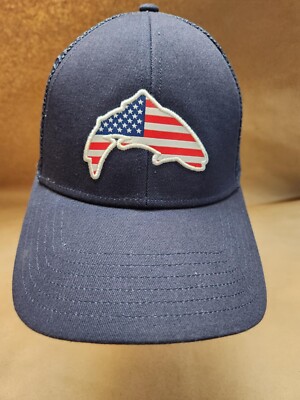 Simms American Trout Hat Cap Trucker Mesh Snapback