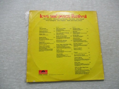Woodstock festival,tribute to Jimi Hendrix,3 record set, Litratone,Israel, 1970 - Picture 3 of 10