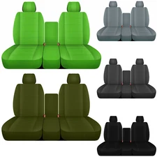 Fits 2005-2011 Dodge Dakota truck 40-20-40 front set car seat covers solid color