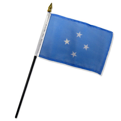 10 Pack Micronesia 4''x6'' Flag Desk Table Stick
