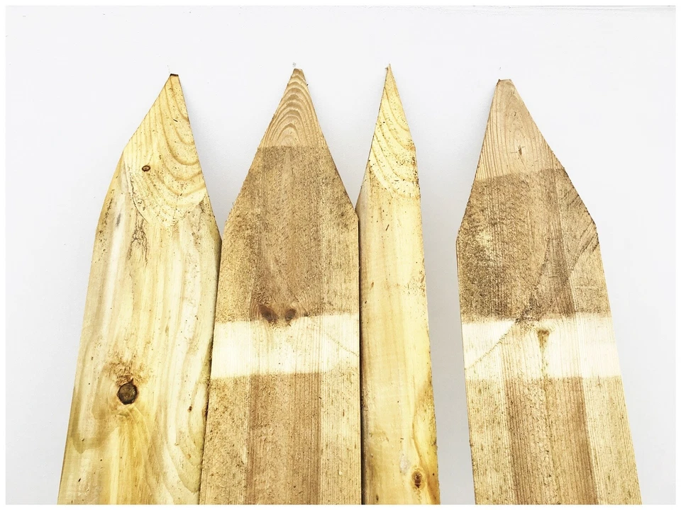 6 x Half Round Wooden Fence Posts 1.8m (6ft) tall x 100mm dia. pressure treated - Image 3 of 4