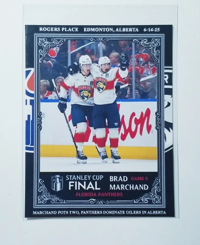 BRAD MARCHAND STANLEY CUP FINALS GAME 5 CUSTOM ART CARD FLORIDA PANTERS