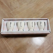 Rae Dunn PEEPS Easter Egg Cups Holders Set of 4 New