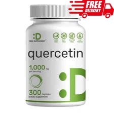 Quercetin 1000mg High Bioavailable Flavonoid, Natural Antioxidant, 300 Capsules