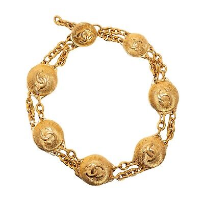 CHANEL, Jewelry, Rare Chanel Vintage Medallion Bracelet With Charms  Authentic