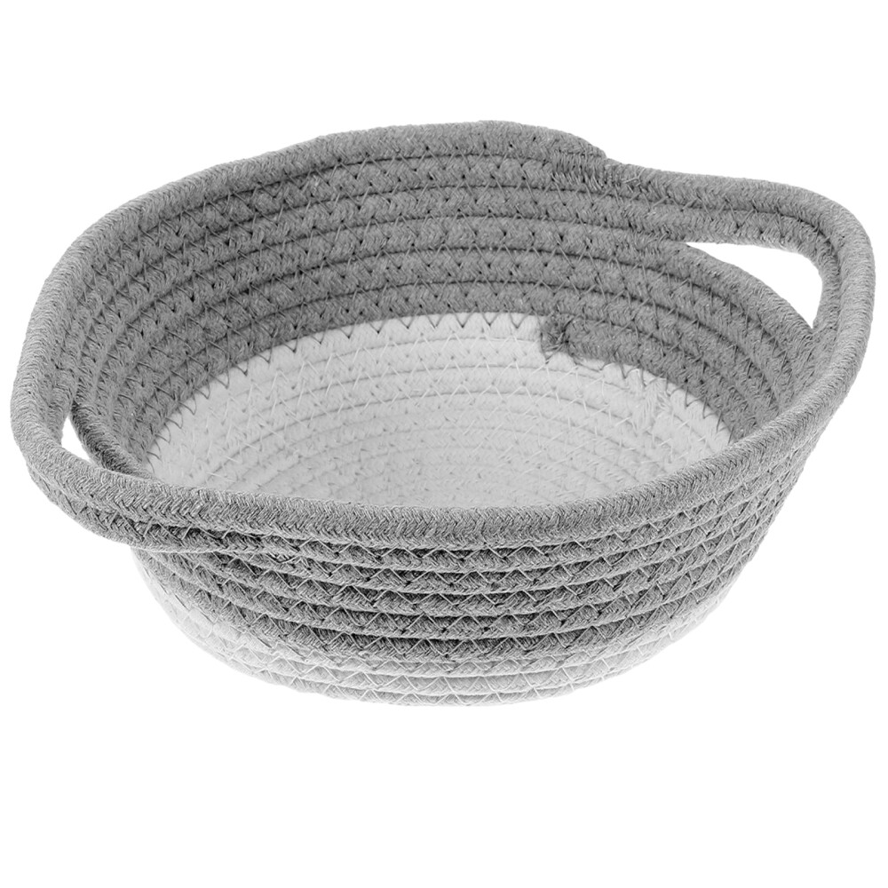 White Cotton Rope Wall Hanging Woven Basket Wicker Laundry Baskets eBay