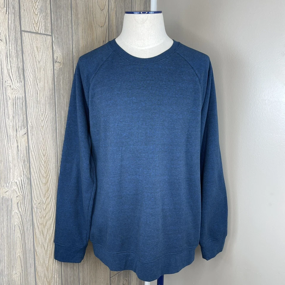 Mens XL Blue Fleece Pullover long Sleeves Threads 4 Thought - Image 2 of 4