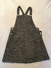 NWT Art Class Leopard Cheetah Skirt Jumper Overalls Dress Size 10/12 Girls