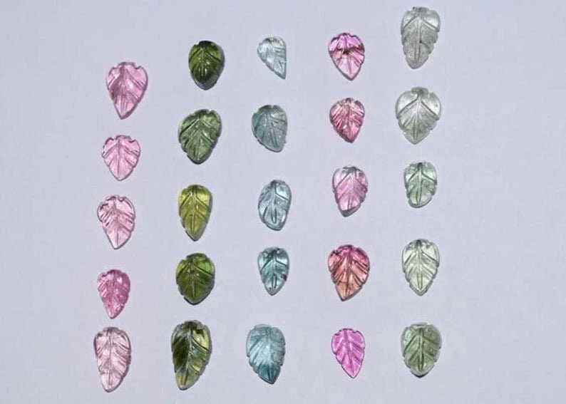 Loose Gemstone Natural Bio And Multi Tourmaline Hand Carved Fancy Gemstone A2088 - Image 3 of 3