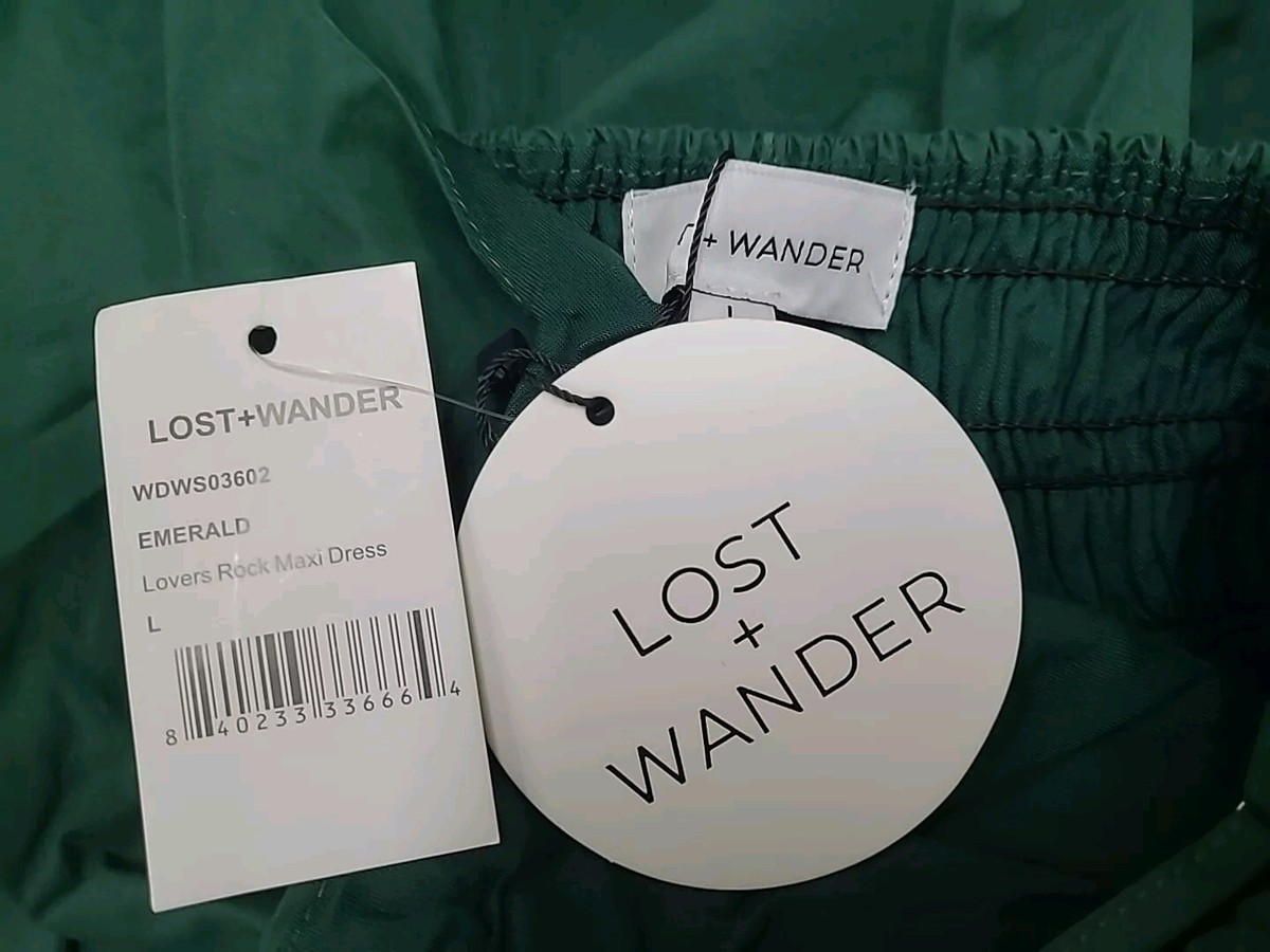 New Lost & Wander Lovers Rock Maxi Dress Emerald Gree Size Large | eBay