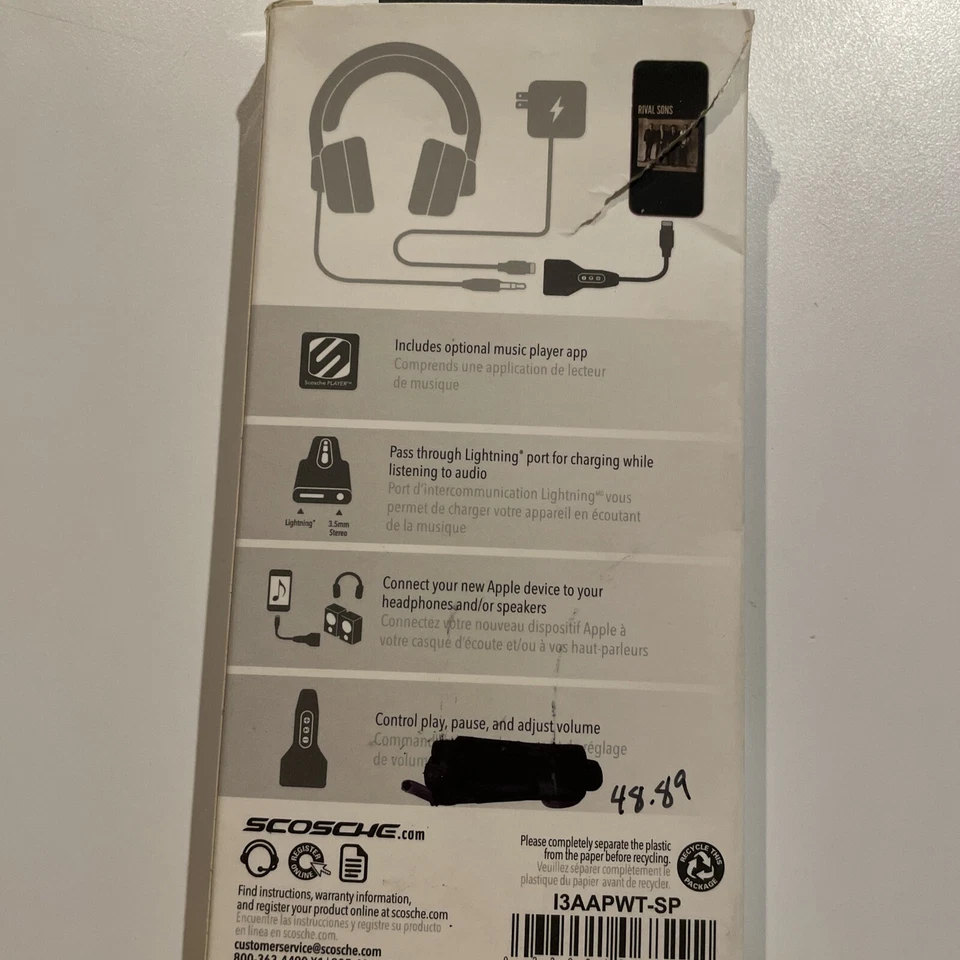 SCOSCHE StrikeLine Adapter with 3.5mm Aux Input and Charging Port (NEW open box) - Image 4 of 4