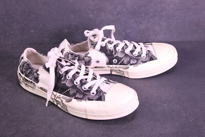 Converse Sneaker All Star Chuck 70 OX Gr. 38 schwarz creme Blumen Peony BC1163