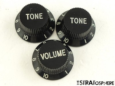 Fender Squier Affinity Strat GUITAR KNOBS 1 Volume 2 Tone, BLK
