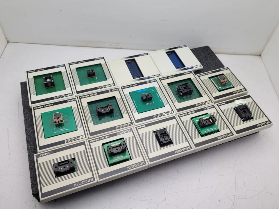 Lot of 14x BP Microsystems Socket Card Programmer Adapter SOIC Chip Adapters - Image 2 of 4