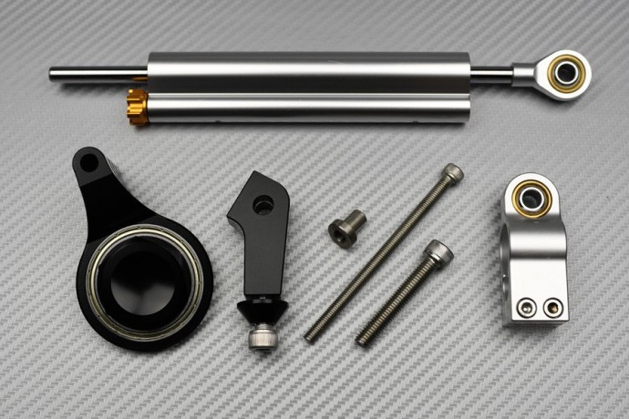 Kit amortisseur de direction alu avec fixation pour moto Yamaha YZF R6 2008-2016