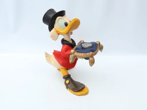 Disney Scrooge McDuck Lucky Dime Pillow Statue 1980s Rare 16 Inch.
