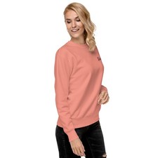 Dusty Rose Embroidered Sweatshirt Guilty Fleece Pullover