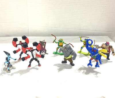 Ben 10 And TMNT Assorted Mini Figures Lot Of 9 Action Figures Cake Toppers