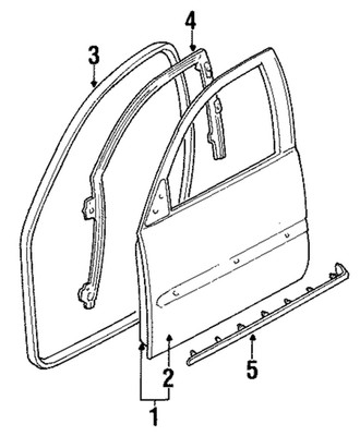 Genuine GM Lower Weather-Strip 25646038