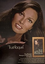 1973 Clairol True Brunette Original Vintage Advertisement Raquel Welch Hair Ad