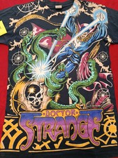 T-shirt Marvel Vintage Doctor Strange – Taille M, 100% Coton, Blanc, Manches Courtes, Très Bon état Occasion