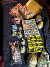 vintage easter decorations lot bunnies eggs tree decor 