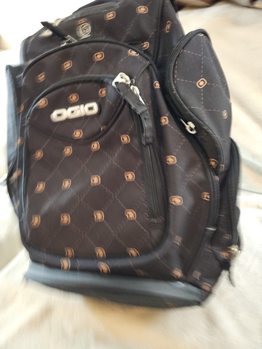 OGIO Metro Backpack Laptop Bag Gold & Black OGIO Pattern  View 2