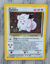 [ LP- ] Clefairy 006/130 Base Set 2 Holo Rare ( SWIRL )