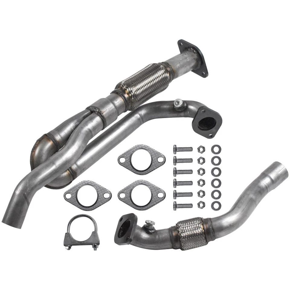 Exhaust Y Flex Pipe For 2009-17 Buick Enclave Chevy Traverse Acadia Ootlook 3.6L - Image 3 of 4