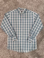 Eddie Bauer Wrinkle Resistant Classic Fit Plaid Cotton Button-Down Shirt TL