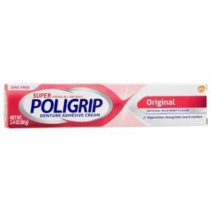 Poligrip Super Poligrip Крем-клей для зубных протезов Original Mild Mint 2,4 унции