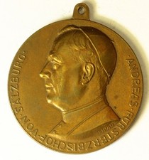AUSTRIA (Salzburg) Medal 1945 - Bronze - Restoration of the Cathedral - 419