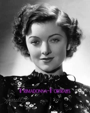 MYRNA LOY 8X10 Lab Photo B&W 1940s Shimmering Enchantress, Movie Star Portrait