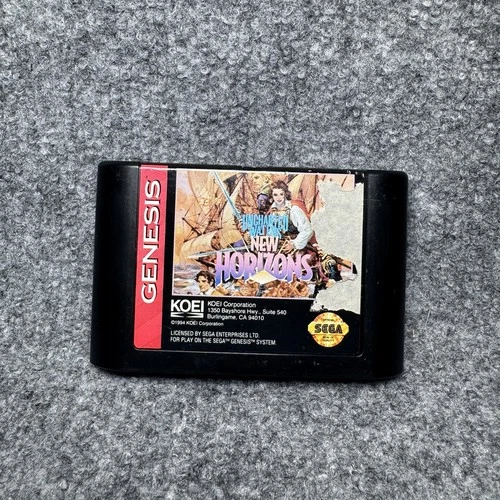 Uncharted Waters New Horizons (Sega Genesis, 1994) Cart ONLY GOOD TESTED